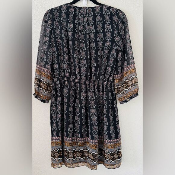 Madewell Lace-Up Fall Floral Dress Size 2 (XS) - Picture 3 of 7